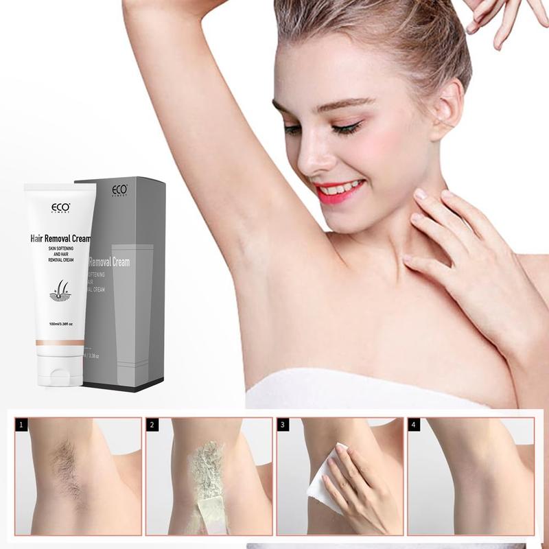 ECO Hair Removal Cream for Women & Men, Painless Bikini Hair Removal Gel, Hair Removal Lotion for Unwanted Hair, All Skin Types Body Care Gentle