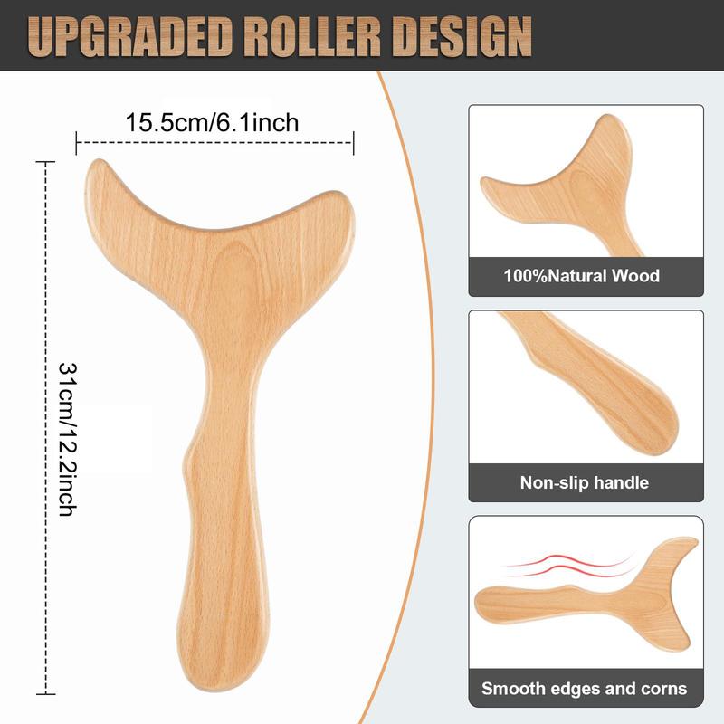 Wooden Gua Sha Tool, Wooden Lymphatic Drainage Massager, Body Sculpting Tool Paddle, Body Contouring and Shaping Tool