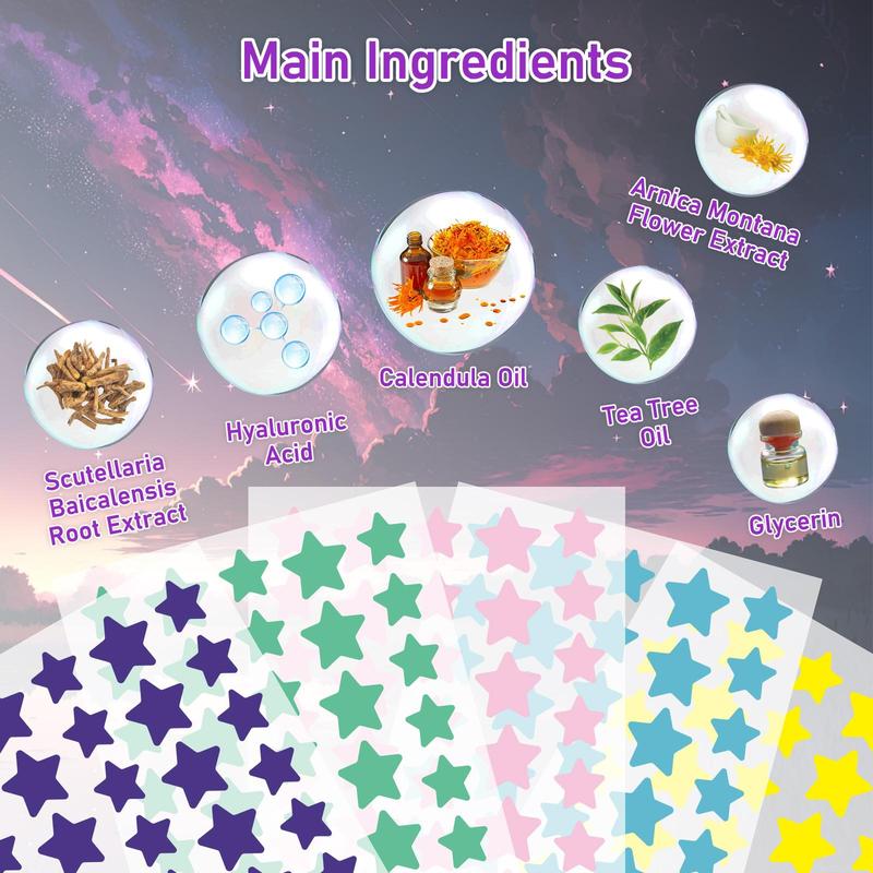 Star Shaped Pimple Patch, 2 Boxes(165pcs box) Acne Cover Sticker, Hydrocolloidal Pimple Patch, Skin Care Product for Women & Men