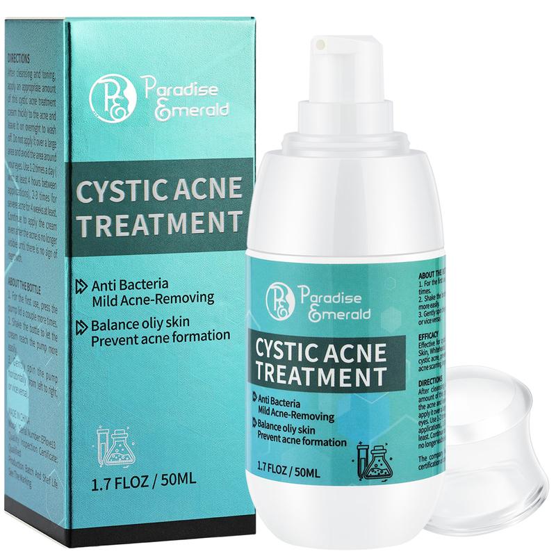 Cystic Acne Spot Treatment, Hormonal Acne Treatment for Face，Back and Body, with Salicylic Acid and Tea Tree Oil