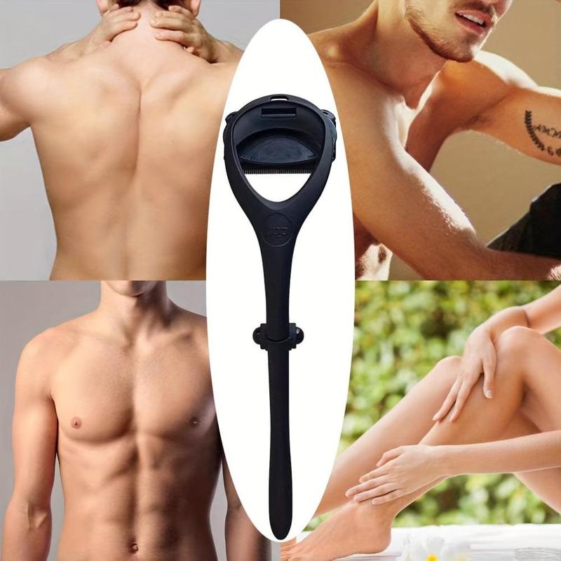 Back Shavers For Men: The DIY Back Hair Shaver For Men With Safety Blade Technology & Ergonomic Handle, Wet Or Dry Shaving (Extra Blades Included) Men's Manual Comfort