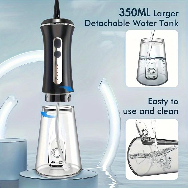 Rechargeable Water Flosser, 1 Set 4 Modes Deep Cleaning Oral Irrigator with Replacement Head, Oral Care Tool for Home & Travel