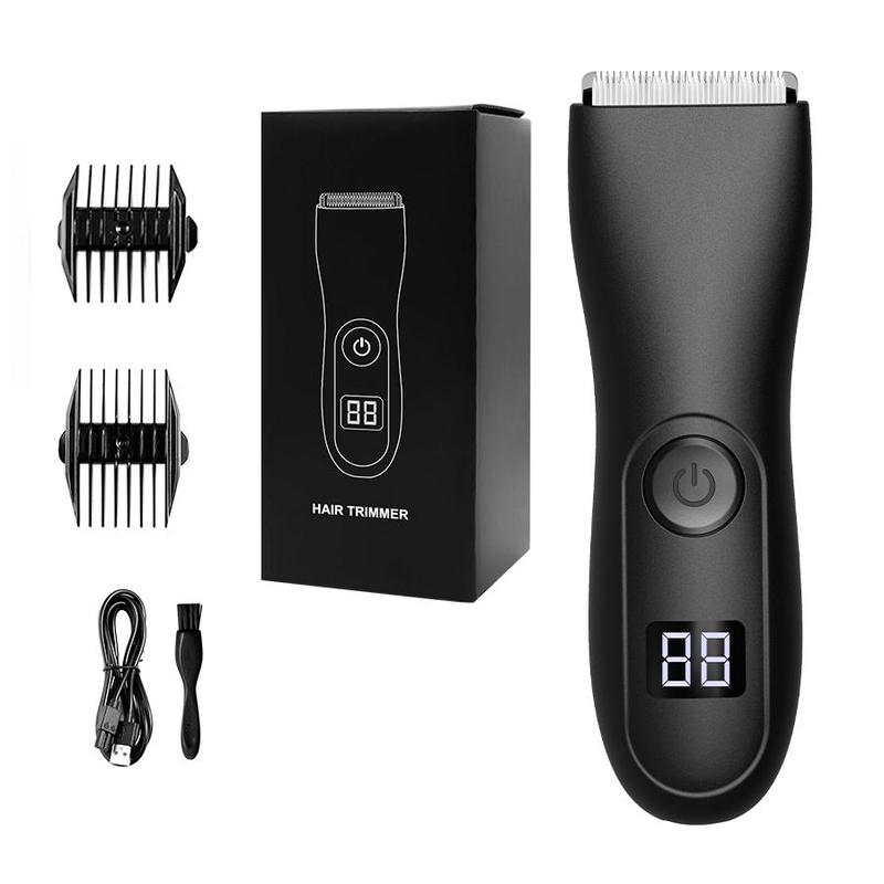 Electric Groin Hair Trimmer, 1 Box Waterproof Body Hair Trimmer, Men Pubic Hair Trimmer, Cordless Men Body Shaver Groomer, Gift for Men