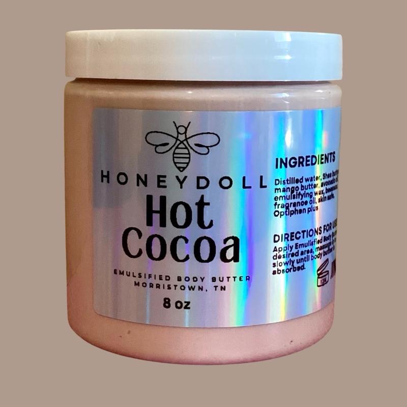 Hot Cocoa Emulsified Body Butter - Moisturizing - Skincare - Chocolate Scented - Body Care