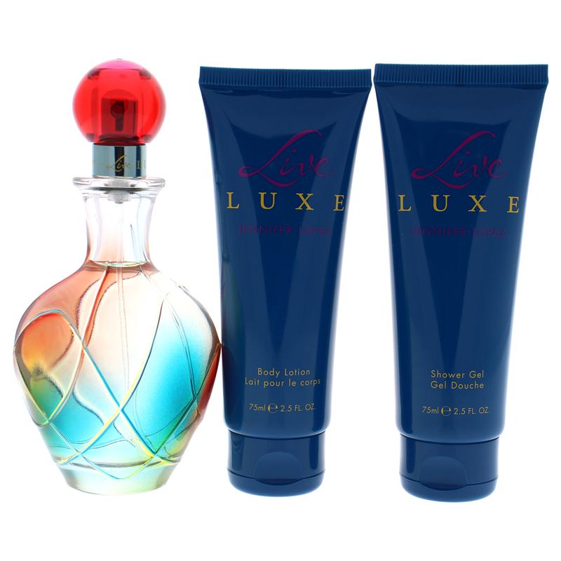 Live Luxe by Jennifer Lopez for Women - 3 Pc Gift Set 3.4oz EDP Spray, 2.5oz Shower Gel, 2.5oz Body Lotion