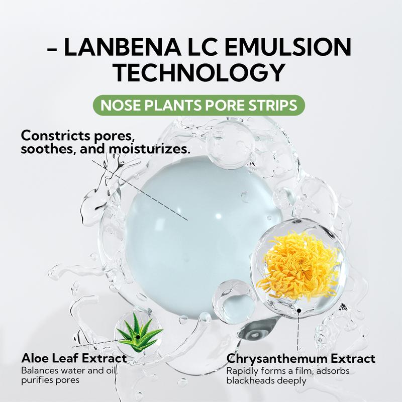 LANBENA Blackhead Nasal Mask 30g + Pore Shrinking Essence 30ml with 60 pcs of paper, Nose Plants Pore Strips Deep Cleansing