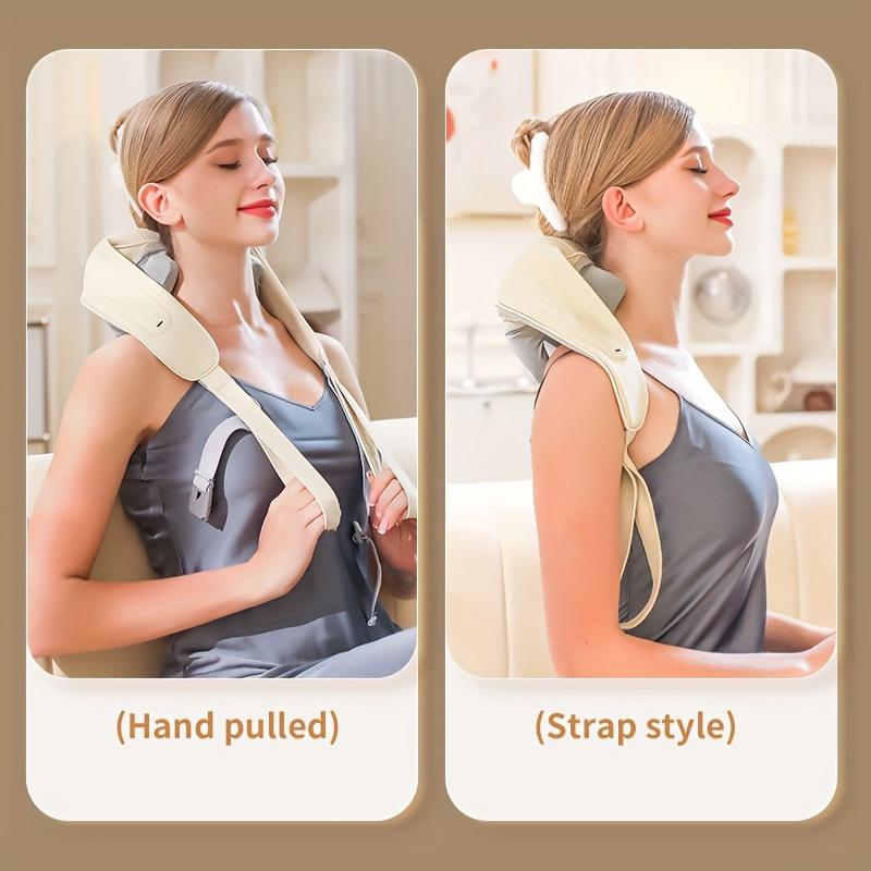 Relaxzen Neck And Shoulder Massager With Soothing Heat - 5D Deep Kneading To Relieve Deep Muscle Soreness - Portable For Home, Office And Car Seats