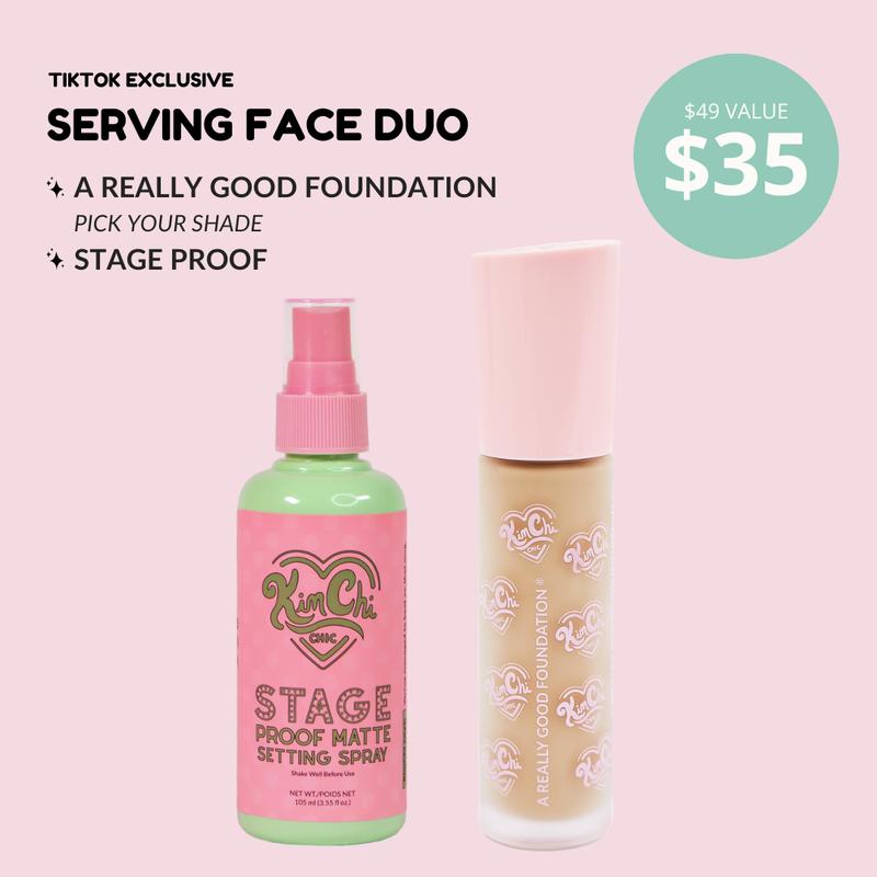 Serving Face Duo - Foundation and Setting Spray Bundle