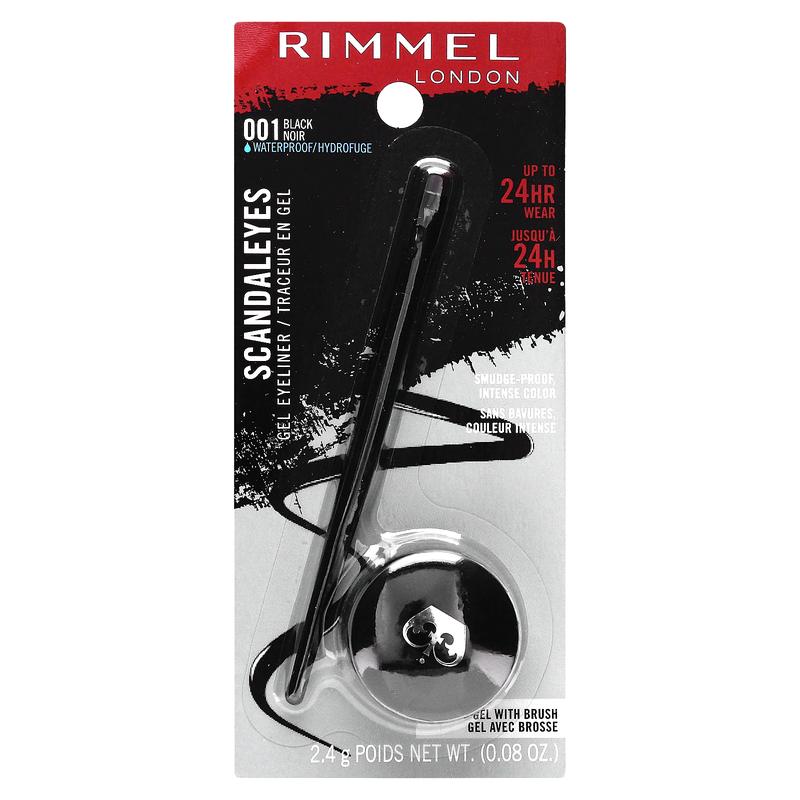 Rimmel London Scandal'Eyes, Gel Eyeliner, 001 Black, 0.08 oz (2.4 g)