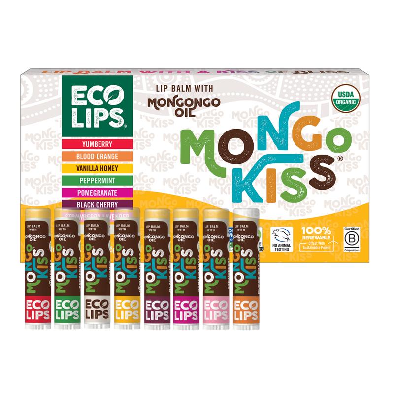 Mongo Kiss® Organic Lip Balm, Value 8 Pack Variety, 0.15 oz. Skincare Cherry