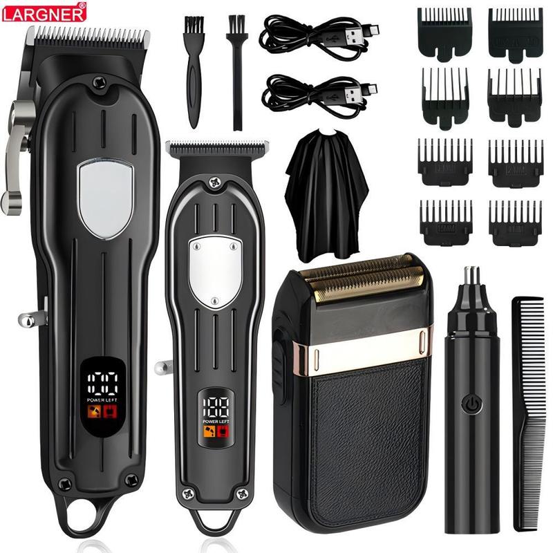 4 in 1 Hair Cutting Grooming Kit, 1 Box Professional Hair Clippers and Shaver Set, Cordless Beard Trimmer for Men, Rechargeable Barber Clippers Set, Barber Kit,  Trimmer Set