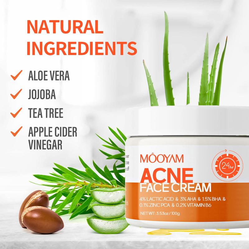 MOOYAM Acne Scar Treatment Cream 100g Centella & Snail Repair Cream Post-Acne Marks Removal Acne&Pimple Treatment Fragrance Free Paraben Free Skincare Salicylic Skin Repair Sensitive Teens-