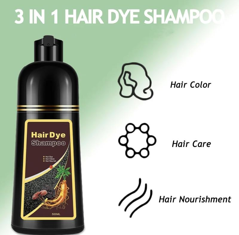 3 in 1 Hair DyeShampoo-Can cover gray hairs,HerbalIngredients Natural Shampoo,ContainsGinseng Extract,Plant Haircare，Natural Haircoloring color shampoo hair dye shampoo Gentle Gift Salon