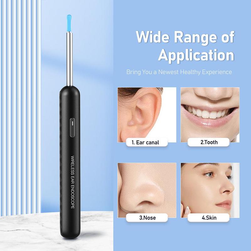 Wireless Visual Ear Pick, 19pcs set USB Rechargeable Ear Wax Remover with Led Light & Camera, Ear Wax Removal Tool Products for Home & Travel, Christmas Gift, Ear Cleaning Tool, Ear Wax Removal Kit