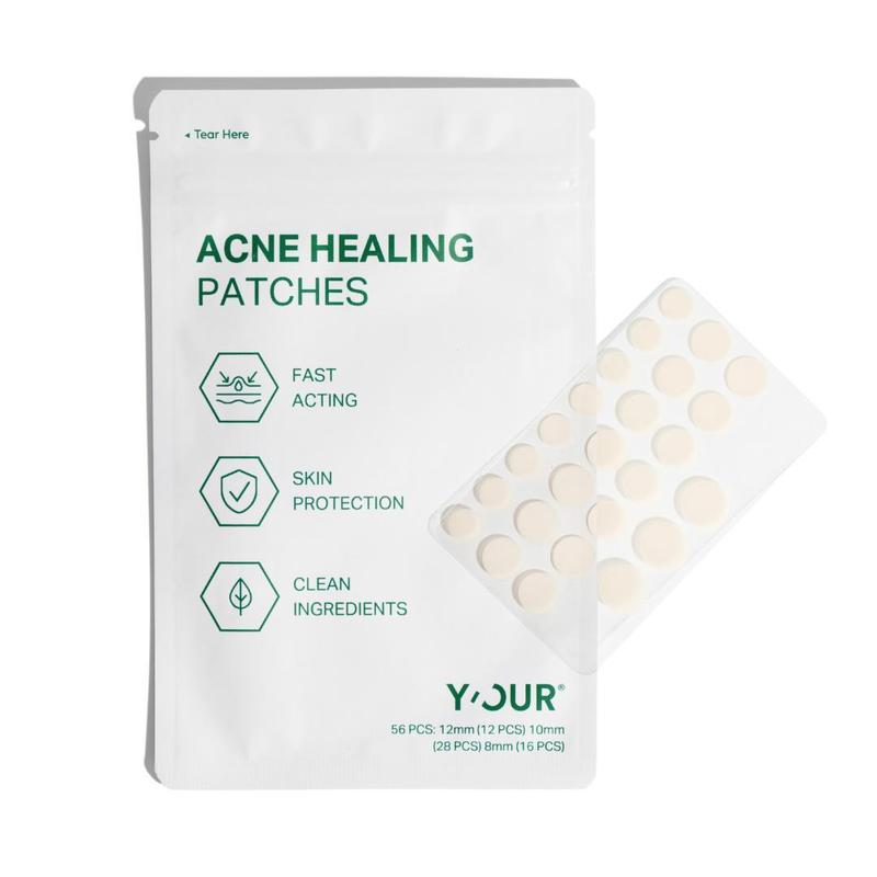 Healing Pimple Patches by Y'OUR | Invisible & Effective | Hydrocolloid Viral Pimple Patch Cover Zits, Acne | Reduce Inflammation Skin Repair