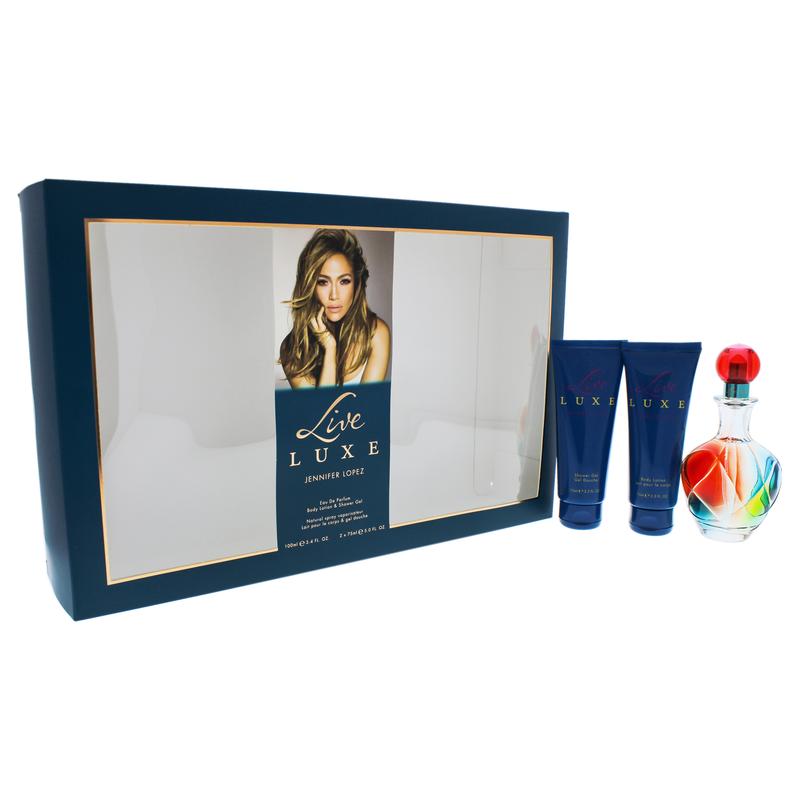 Live Luxe by Jennifer Lopez for Women - 3 Pc Gift Set 3.4oz EDP Spray, 2.5oz Shower Gel, 2.5oz Body Lotion