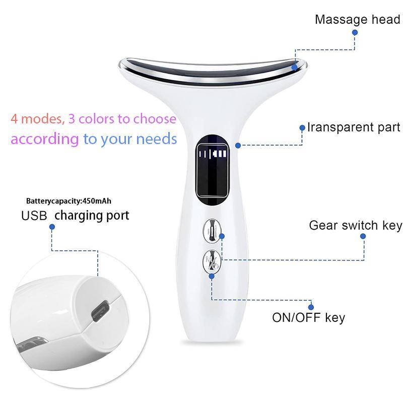 Three Level Constant Temperature Comfort Neck Beauty Instrument, Durable Neck and Face Skin Tightening and Lifting Massager, Christmas, Christmas Gift