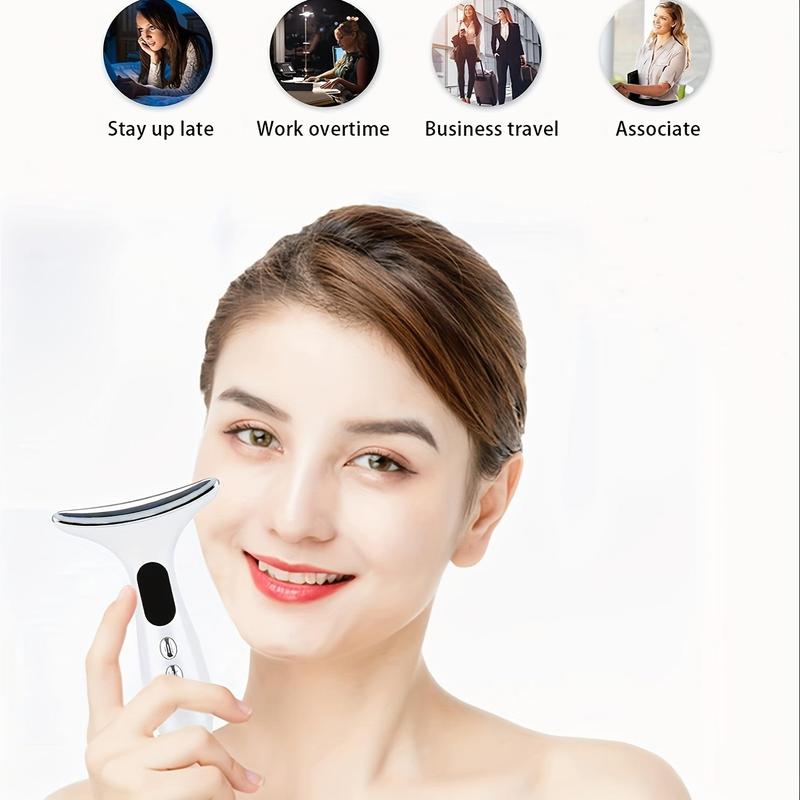 Three Level Constant Temperature Comfort Neck Beauty Instrument, Durable Neck and Face Skin Tightening and Lifting Massager, Christmas, Christmas Gift