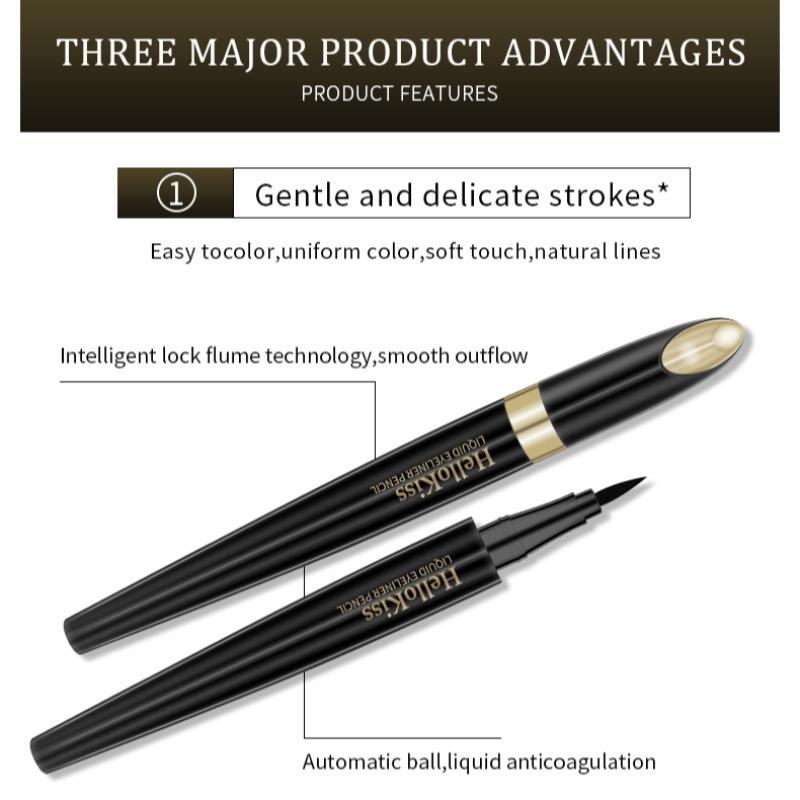 Long Lasting Liquid Eyeliner, 1 Count Quick Drying Eyeliner Pen with Precise Flexible Tip and Comfortable Grip, Easy to Apply for Eye Makeup, Professional Daily Makeup Accessories