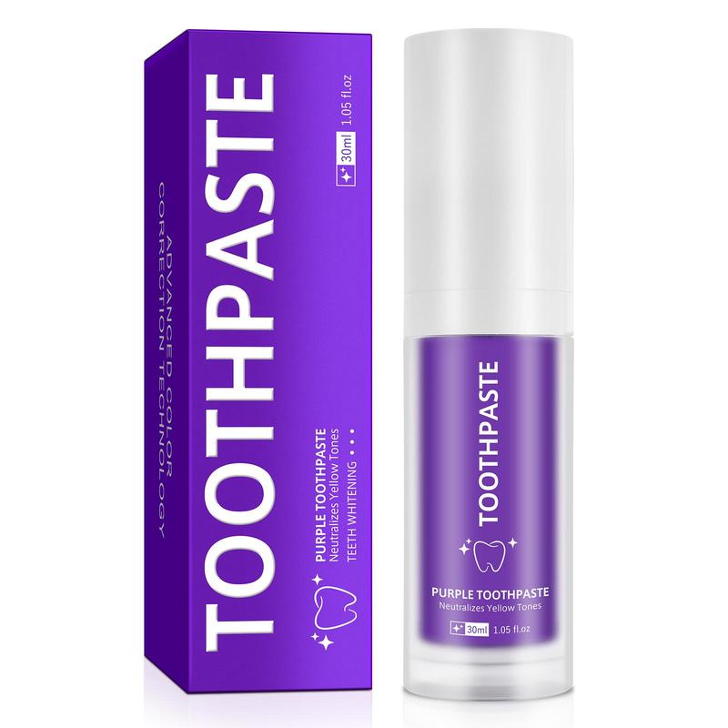 Purple Toothpaste, Deep Cleansing Toothpaste, Oral Care Toothpaste for Freshing Breath, Toothpaste for Adults & Kids