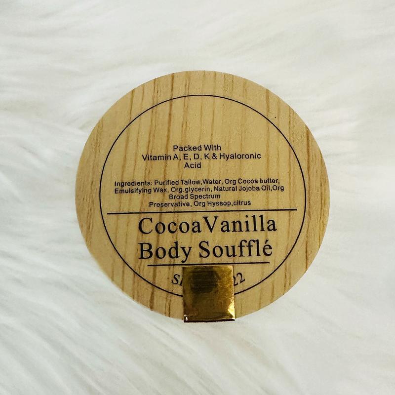 Cocoa Vanilla Body Soufflé Model 1 - Hydrating, Soothing, and Healing Skincare - Chocolate, Body Care Lotions Cosmetic Skin Repair new bodybutter Blend Vitamins Comfort