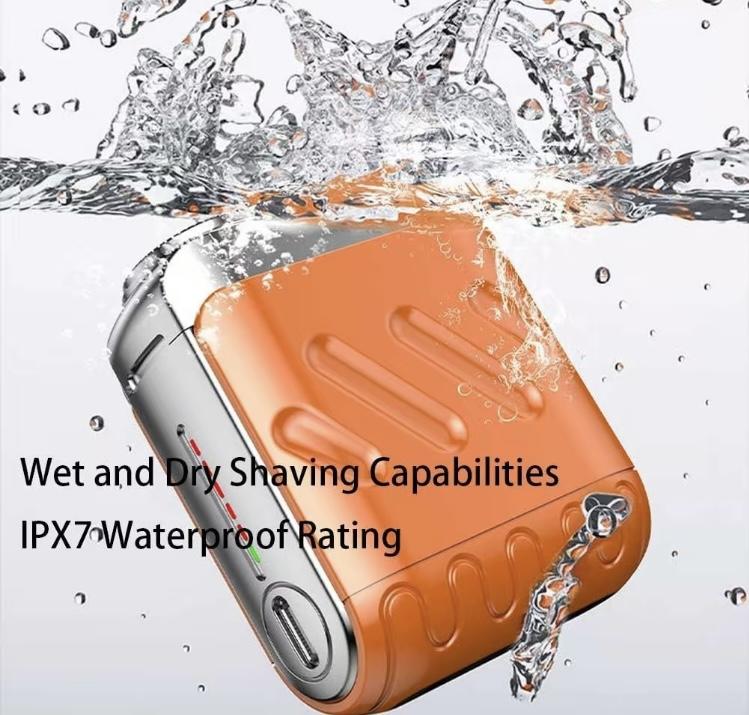 2024 Portable Mini Electric Shaver - Waterproof USB Rechargeable Razor for Wet & Dry Use, Lightweight Design for Travel, Comfort Holiday Gift for Men