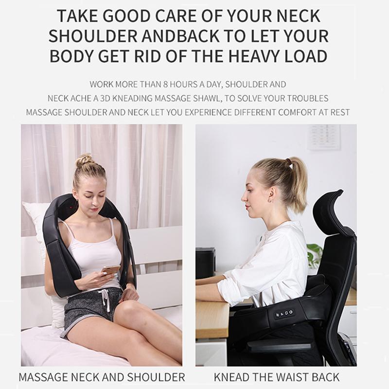 Body Care Neck & Back Massager Rechargeable, Heated Neck Massager for Relief Deep Tissue, Cordless Neck Shoulder Electric Massager, Portable Massager, Comfort Neck & Back Massager