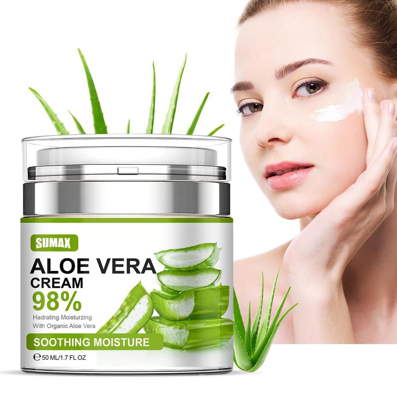 Aloe Vera Facial Moisturizing Cream, Refreshing & Non-greasy Face Moisturizers for Women, Soothing Skin Care Products