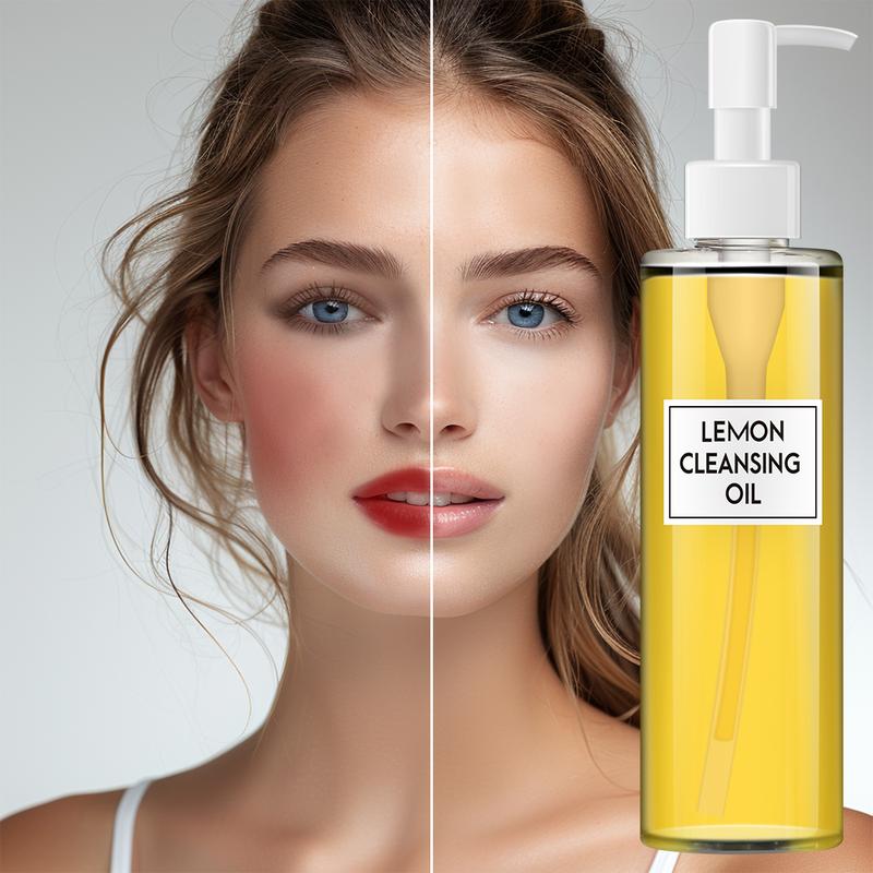 LEMON  Deep Cleansing Oil, Facial Cleansing Oil, Makeup Remover, Cleanses without Clogging Pores, Residue-Free, Fragrance and Colorant Free, All Skin Types Cleanser Vitamins Cosmetic remover balm