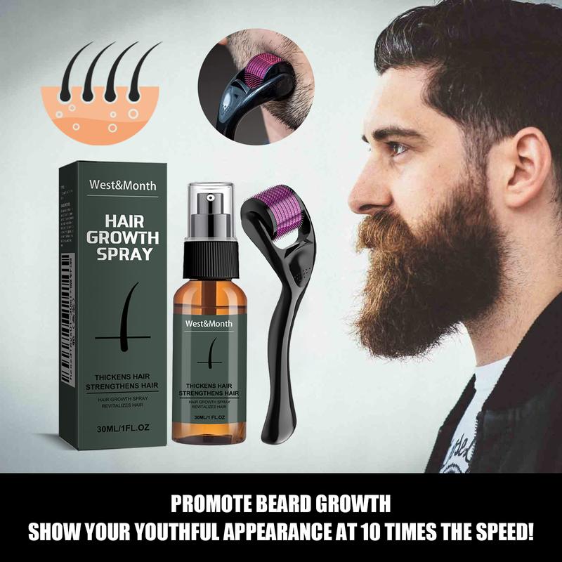 Men's Beard spray set moisturizing spray beard care to promote beard growth and thickening liquid