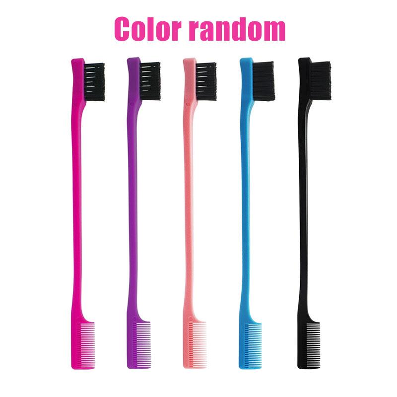 Bling Hair 1 Pieces Hair Styling Comb Set Teasing Hair Brush Rat Tail Comb Edge Brush for Edge&Back Brushing, Combing, Slicking Hair for Women (Color Random)