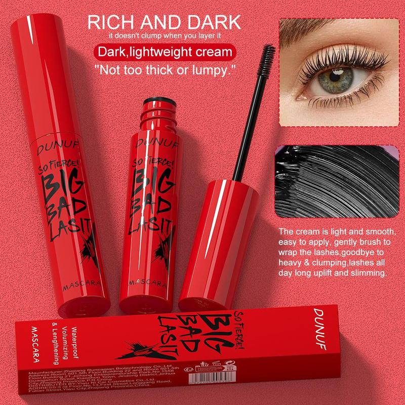 Long Lasting Mascara (3 Counts), Waterproof Curling Mascara, Professional Eye Enhancement Makeup Products for Women & Girls