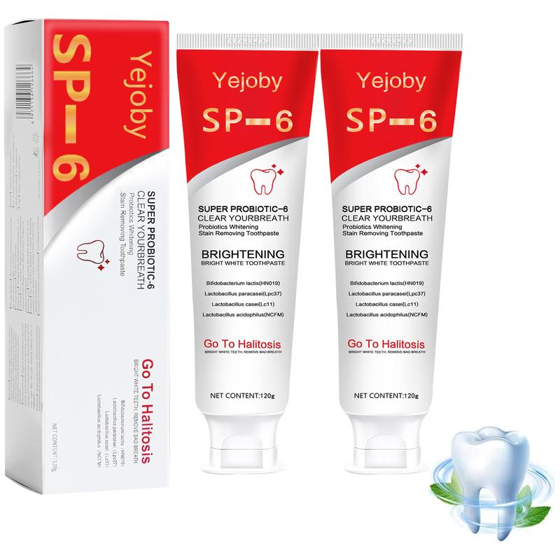 Sp-6 Ultra Whitening,Sp 6 Toothpaste, Ultra Whitening Toothpaste Sp-6,Probiotic Brightening Toothpaste,Deep Cleaning Care Toothpaste,Fresh Breath Toothpaste