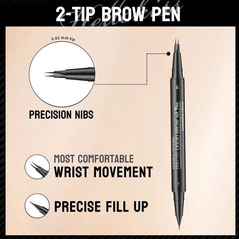 [60%OFF] Curved Eyebrow Pen - Eyebrow Pencil, Brow Pencil 2-in-1 Dual-Ended Microblading Eyebrow Pen with Micro-Fork-Tip and Precise Brush-Tip Create Natural Hair-Like Brows, Last All-Day