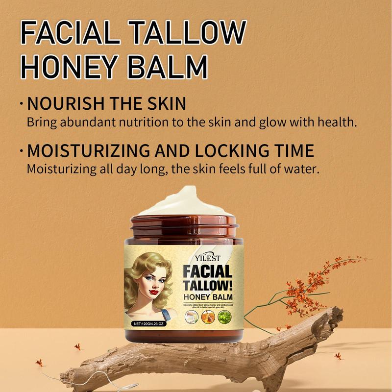 Beef Tallow & Honey Face Cream, Moisturizing Face Cream, Hydrating Face Moisturizer, Face Lotion For Women & Men