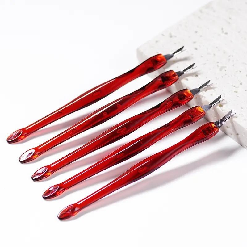 5pcs set Nail Cuticle Fork, Stainless Steel Nail Art Dead Skin Knife, Exfoliating Dead Skin Shovel for Professional Manicure and Pedicure