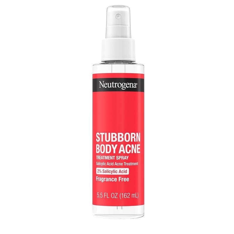 Stubborn Body Acne Spray w Salicylic Acid, Fragrance-Free Spray Acne Treatment to Clear & Help Prevent Chest & Back Breakouts, 2% Salicylic Acid