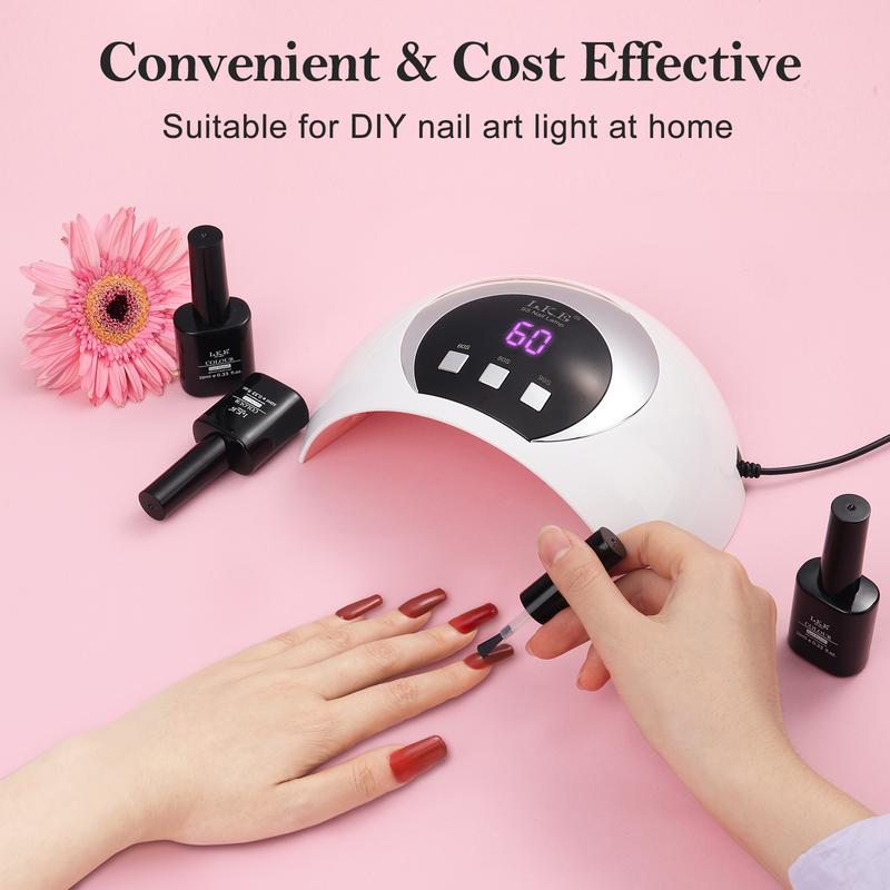 LKENail S5 UV LED Nail Lamp, Christmas Upgrade Nail Dryer 54W Gel Nail Polish Curing Lamp 3 Timer settings UV Nail Lamp LED Nail Lamp for Gel Nail Polish Kit Nail Light White Nail Art Nail Care Drying Gifts for Girlfriends