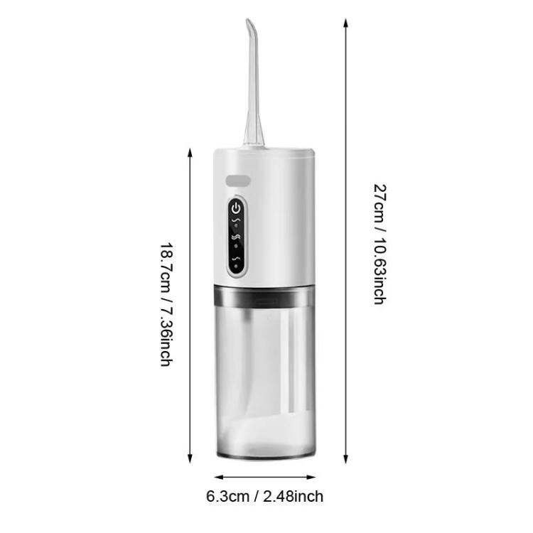 Portable Oral Irrigator, 1 Box with 4 Counts Nozzles Rechargeable Electric Water Flosser & Accessories, Household Oral Care Tool for Home & Travel