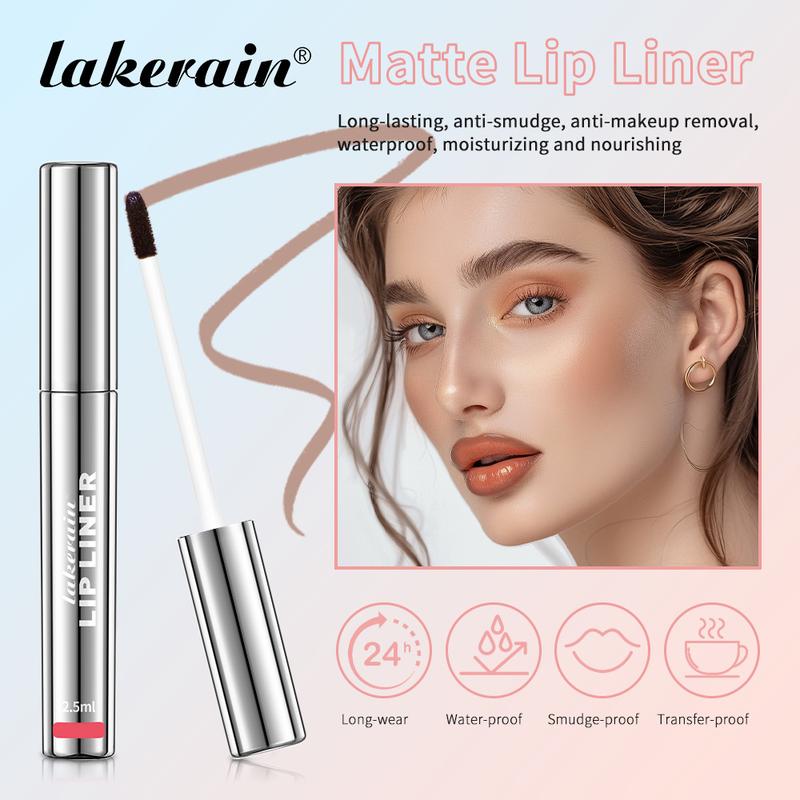 Lakerain Peel Off Lip Liner Stain - Long Lasting Waterproof Matte Finish, Easy Vintage 3D Lip Art