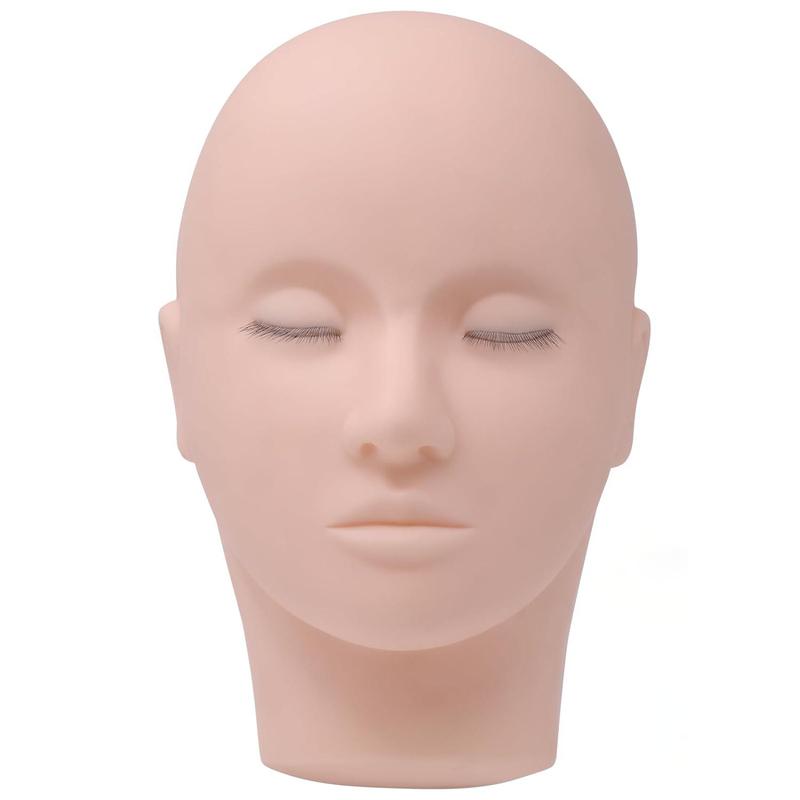 Eyelash Extension Mannequin Head, Soft-touch Lash Extension Training Mannequin Head, Professional Makeup Tool for Women