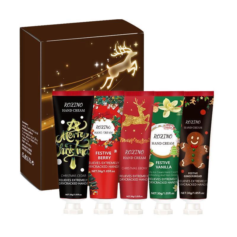 Moisturizing Hand Cream, 5pcs set Hand Skin Soothing Hand Oil, Cracks Caring Hand Cream, Hand Care Product for Women & Men, Christmas Gift