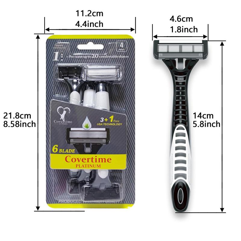 4pcs set Men's Manual Razor, Smooth Shaving Razor, Shaving Razor for Man & Woman