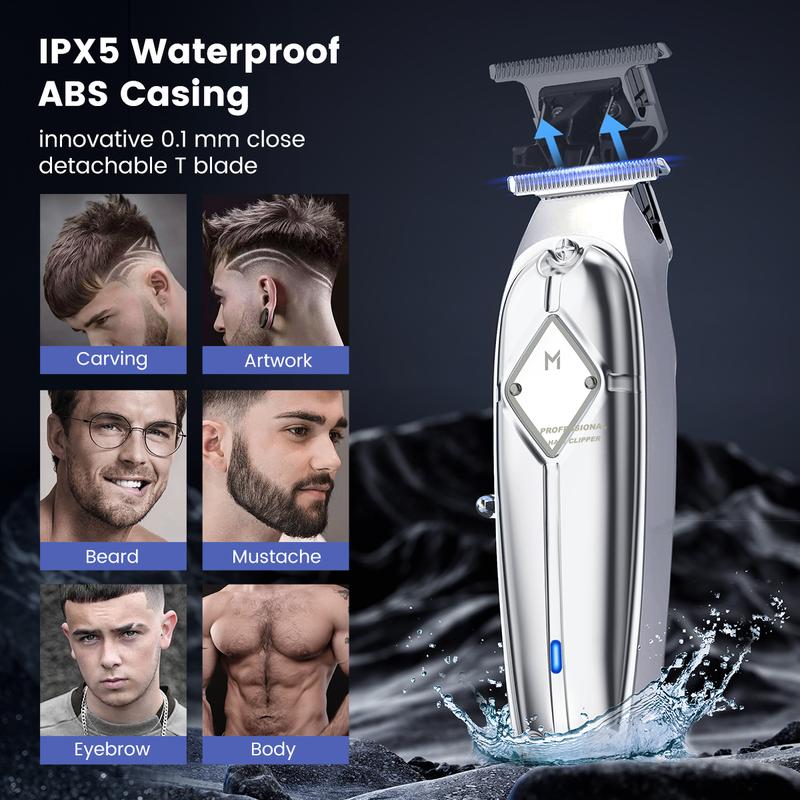 GLAKER Hair Clipper & Trimmer Kit - Cordless, LED Display, Long Battery Life, Adjustable Steel Blades, Spectacular Comfort - K11