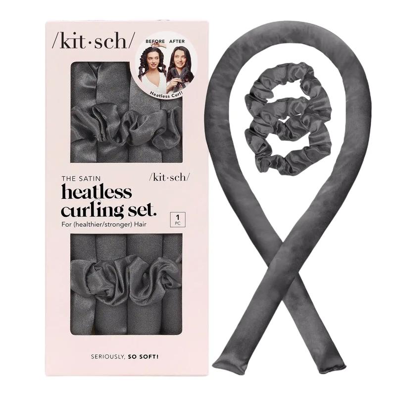 Kitsch Heatless Hair Curler in Satin - Charcoal