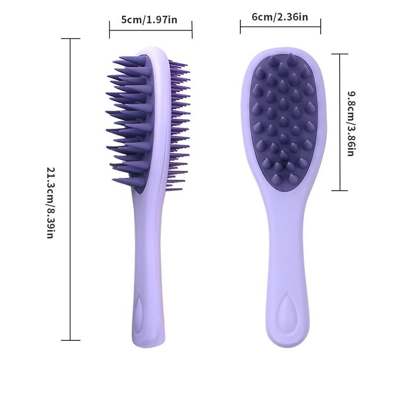 Double-sided Shampoo Brush, Long Handle Scalp Massage Comb, Hair Care & Styling Tool For Women & Men