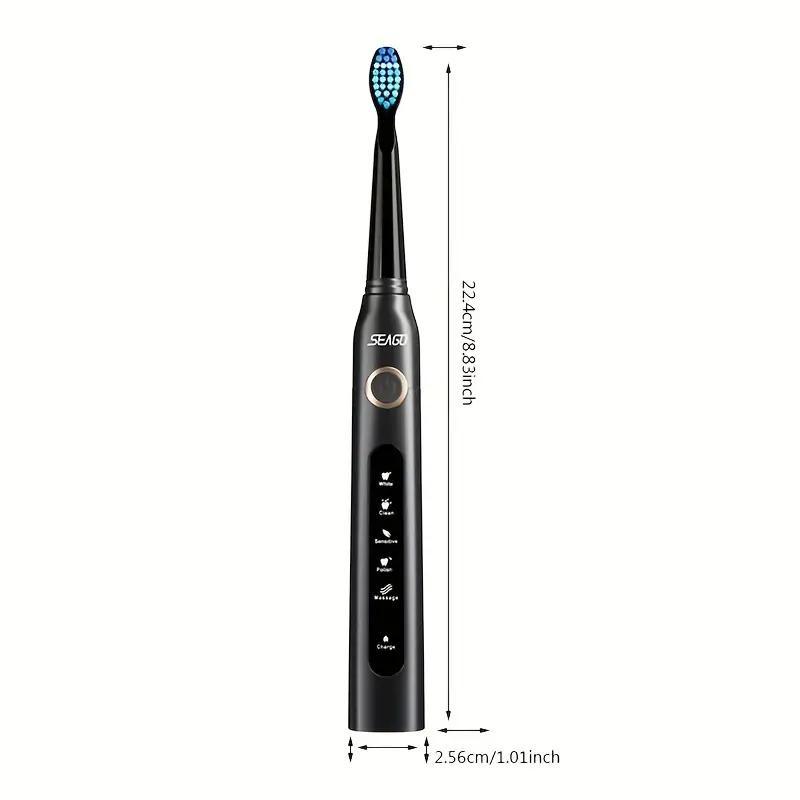 Electric Toothbrush Set, 1 Box 40000 VPM Electric Toothbrush & 8 Counts Brush Heads & 1 Count Travel Box, Suitable for Men and Women, Birthday Gifts