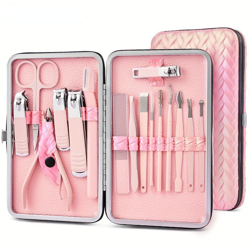 Manicure Set With Storage Case, 1 Set Portable Multi-functional Nail Clipper Kit Pedicure Care Tool, Nail Kit For Women & Men, Christmas Gift