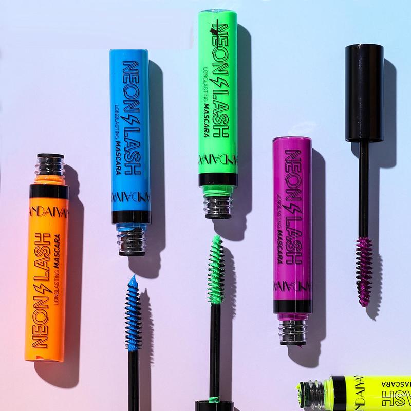 UV Glow Neon Mascara, Long Lasting Waterproof Mascara, Colorful Smudge-proof Fluorescent Colorful Mascara, Face Body Paint, Cosmetic Gift For Women & Girls