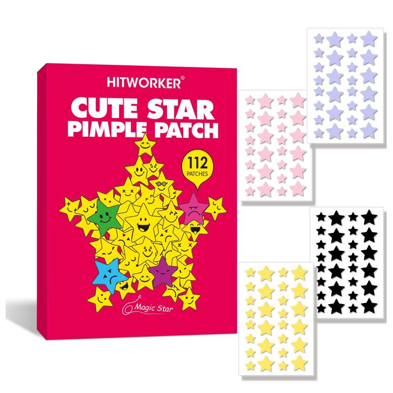 Star Shaped Acne Patch, 112pcs set Hydrocolloid Acne Patch, Skin Care Product for All Skin Types, Daily Skincare Product